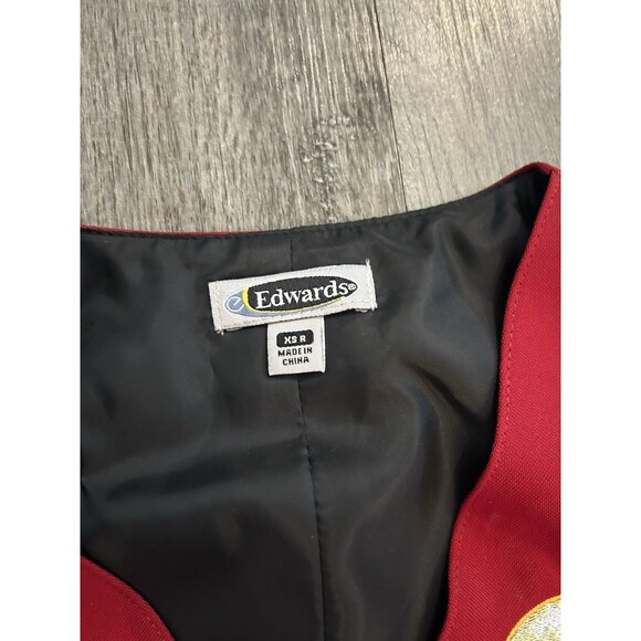 Arlington Park Horse Race Track (Closed) Vest Red Embroidered XS Gold Buttons - Picture 2 of 4